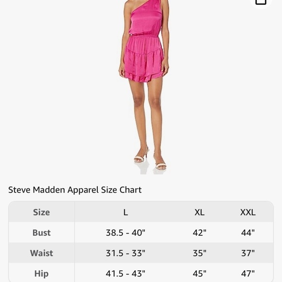 steve madden pink pointe assymetrical  tiered mini party dress - Picture 4 of 6